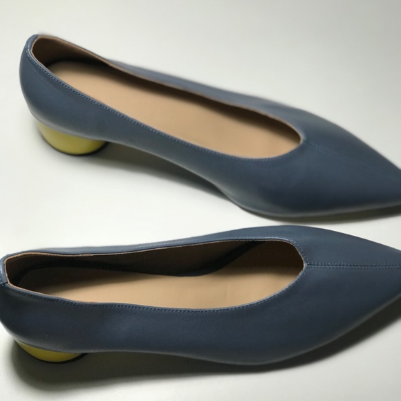 New leather woman low heel pump shoes - Picture 3 of 7